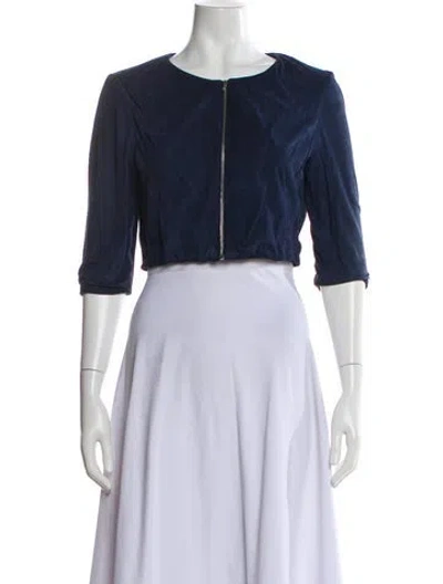 Pre-owned Susan Bender Bolero In Blue