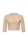 Susan Bender Leather Jacket In Neutral
