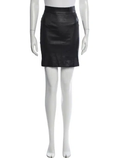 Pre-owned Susan Bender Mini Skirt In Black