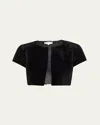 Susan Bender Shearling Bolero In Black