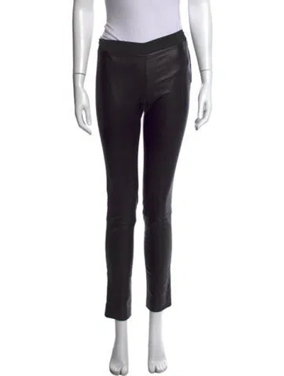 Pre-owned Susan Bender Straight Leg Pants In Black