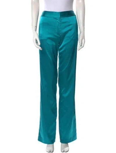 Pre-owned Susan Bender Straight Leg Pants In Blue