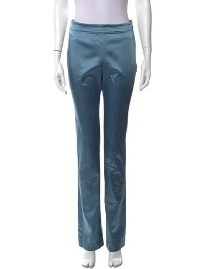 Pre-owned Susan Bender Straight Leg Pants In Blue