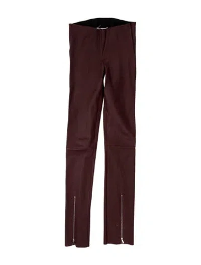 Pre-owned Susan Bender Straight Leg Pants In Brown