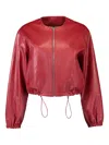 Susan Bender Toggle Bomber Jacket In Pink