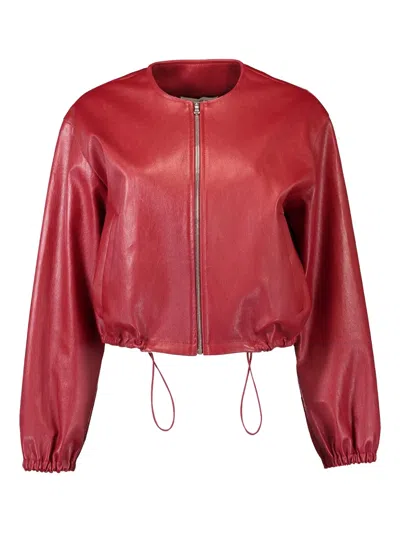 Susan Bender Toggle Bomber Jacket In Pink