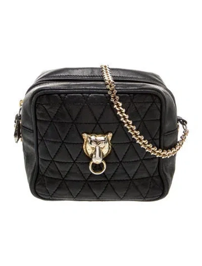 Pre-owned Susan Bennis/warren Edwards Leather Crossbody Bag In Black