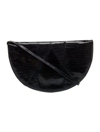 Pre-owned Susan Bennis/warren Edwards Leather Evening Bag In Blue