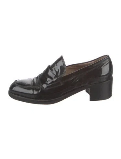 Pre-owned Susan Bennis/warren Edwards Patent Leather Pumps In Black