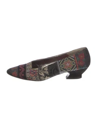 Pre-owned Susan Bennis/warren Edwards Printed Ballet Flats In Multi