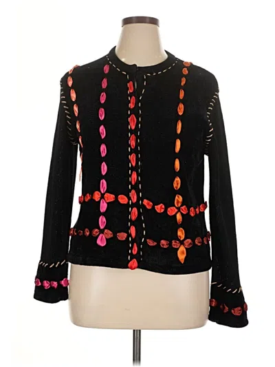 Pre-owned Susan Bristol Cardigan Sweater In Black