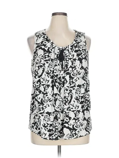 Pre-owned Susan Bristol Sleeveless Blouse In Black