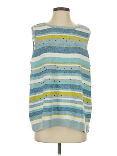 Pre-owned Susan Bristol Sweater Vest In Blue