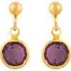 Susan Caplan 1980s Vintage Amethyst Earrings