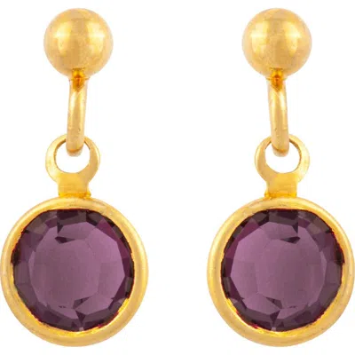 Susan Caplan 1980s Vintage Amethyst Earrings
