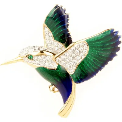 Susan Caplan 1980s Vintage Attwood & Sawyer Hummingbird Brooch