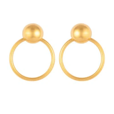 Susan Caplan 1980s Vintage Door Knocker Oversized Earrings