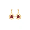 Susan Caplan 1980s Vintage Faux Ruby Earrings