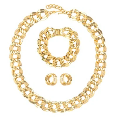 Susan Caplan 1980s Vintage Monet Necklace Bracelet And Earring Set