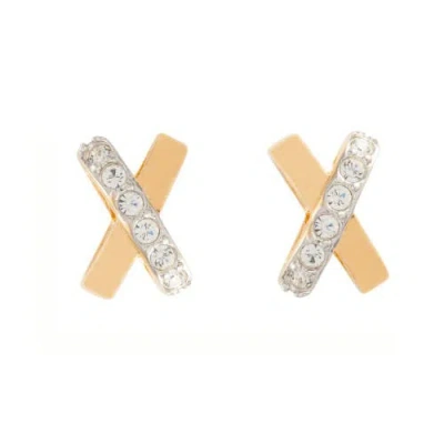 Susan Caplan 1980s Vintage Nina Ricci Crossover Earrings