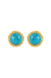 Susan Caplan 1980s Vintage Turquoise Clip-on Earrings In Blue