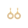 Susan Caplan 1990s Vintage Circular Drop Earrings