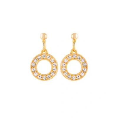 Susan Caplan 1990s Vintage Circular Drop Earrings