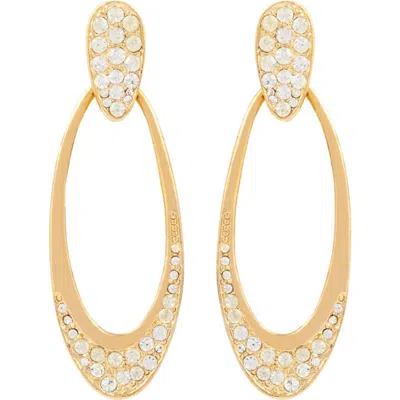 Susan Caplan 1990s Vintage Dramatic Oval Clip-on Earrings In Gold