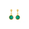 Susan Caplan 1990s Vintage Emerald Green Earrings In Green