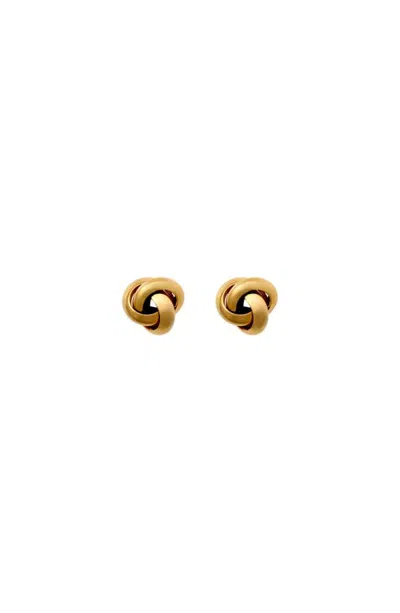 Susan Caplan 1990s Vintage Love Knot Clip-on Earrings In Gold