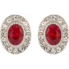 Susan Caplan 1990s Vintage Swarovski Red Crystal Earrings