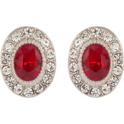 Susan Caplan 1990s Vintage Swarovski Red Crystal Earrings