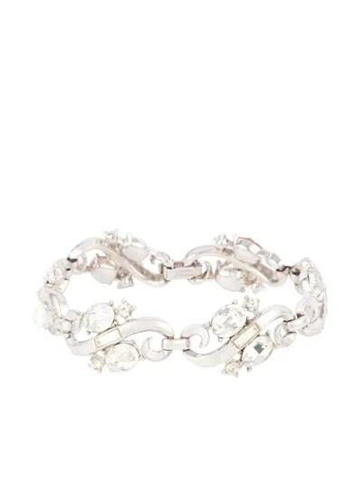 Pre-owned Susan Caplan Vintage 1950s Swarovski Crystal-embellished Bracelet In Silver