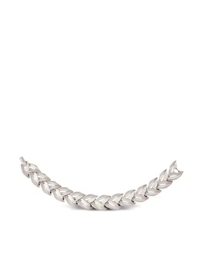 Pre-owned Susan Caplan Vintage 1950s Trifari Bracelet In Silver