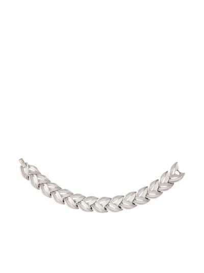 Pre-owned Susan Caplan Vintage 1960s Trifari Bracelet In Silver