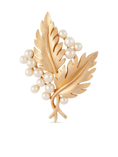 Pre-owned Susan Caplan Vintage 1960s Trifari Brooch In 金色