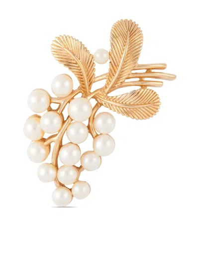 Pre-owned Susan Caplan Vintage 1960s Trifari Brooch In 金色
