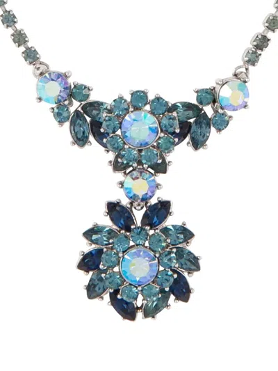 Pre-owned Susan Caplan Vintage Swarovski Crystal-embellished Necklace In Silver
