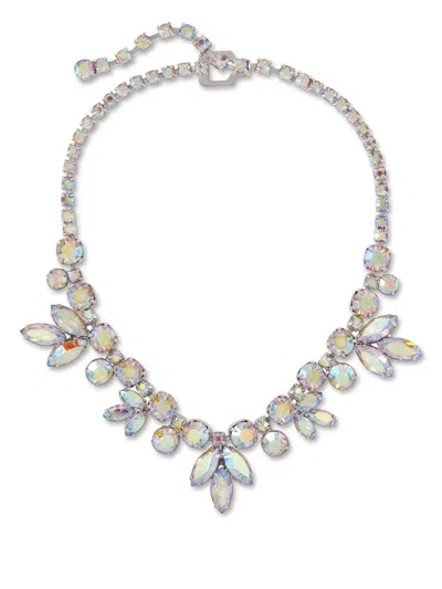 Pre-owned Susan Caplan Vintage 1960s Weiss Crystal-embellished Necklace In Silver