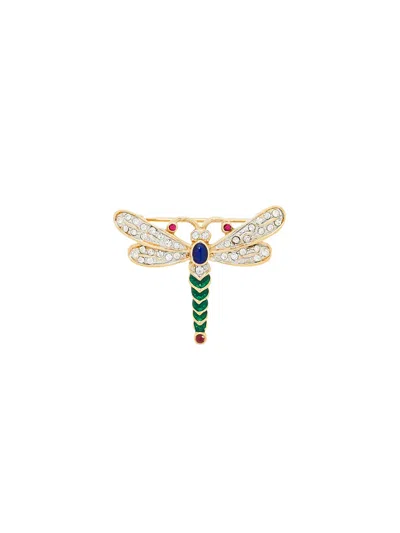 Pre-owned Susan Caplan Vintage 1970s Attwood & Sawyer Brooch In 金色