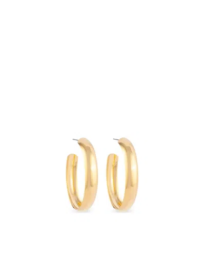 Pre-owned Susan Caplan Vintage 1970s Rediscovered Hoop Earrings In Gold