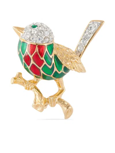 Pre-owned Susan Caplan Vintage 1980 Attwood & Sawyer Brooch In Gold