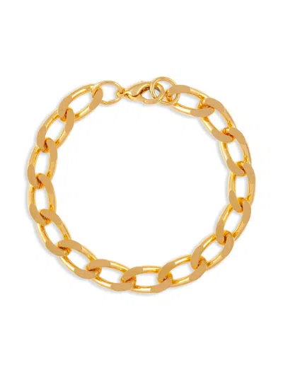 Pre-owned Susan Caplan Vintage 1980s Curb-chain Bracelet In Gold