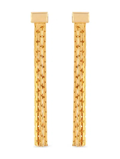 Pre-owned Susan Caplan Vintage 1980s Dangle Earrings In Gold