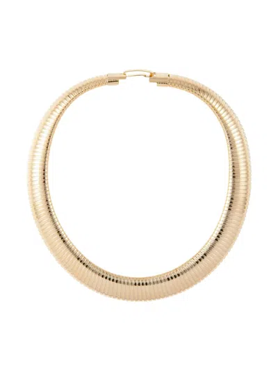 Pre-owned Susan Caplan Vintage 1980s Flex Necklace In Gold