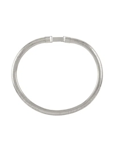 Pre-owned Susan Caplan Vintage 1980s Flex Necklace In Silver