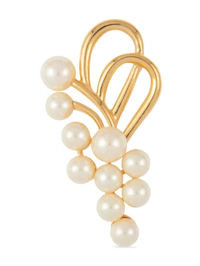 Pre-owned Susan Caplan Vintage 1980s Napier Brooch In Gold