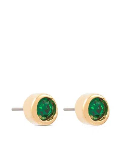 Pre-owned Susan Caplan Vintage 1980s  D'orlan Stud Earrings In Gold