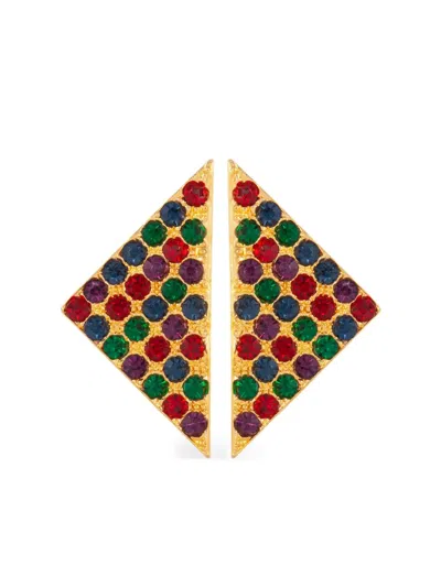 Pre-owned Susan Caplan Vintage 1980s Rediscovered By Susan Caplan Clip-on Earrings In 金色