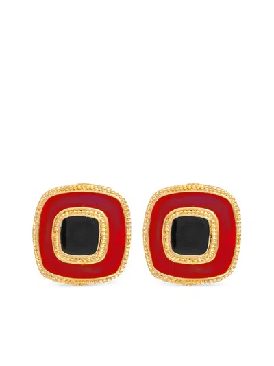 Pre-owned Susan Caplan Vintage 1980s Rediscovered By Susan Caplan Clip-on Earrings In Gold